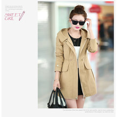 Every day special autumn autumn clothes women 2017 autumn version of the Korean version of the new long, slim display of spring and autumn coat Send scarf today Khaki autumn coat