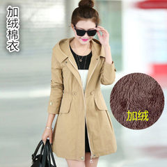 Every day special autumn autumn clothes women 2017 autumn version of the Korean version of the new long, slim display of spring and autumn coat Send scarf today Khaki winter velvet