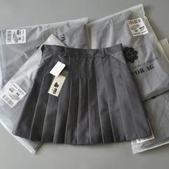 And the wind - all-match Institute wind material TB A high quality suit pleated skirt skirt skirt pants 2 yards (recommended 90~98 Jin S) Medium grey [underpants]