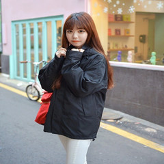 The wind in autumn and winter school BF Harajuku outdoor sports lovers cotton windbreaker submachine thickening cotton coat coat of female students S Thin section (with inner lining)
