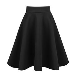 High waisted skirt female new winter skirt size pleated skirt umbrella skirt thin space cotton a word skirt skirt 3XL black