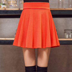Special offer every day large size women skirt fat MM short skirt skirt A word culottes Sailor Dance Skirt 3XL Orange red
