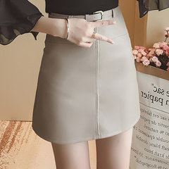 Leather skirt waist a leather skirt leather skirt female bag hip Small Winter 2017 New Summer Dress Black PU S 01 shallow coffee