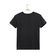 New summer simple plain solid tide Korean men's men's short sleeve T-shirt cotton short sleeved shirt male tee 3XL black