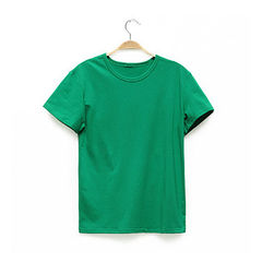 New summer simple plain solid tide Korean men's men's short sleeve T-shirt cotton short sleeved shirt male tee 3XL green