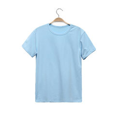 New summer simple plain solid tide Korean men's men's short sleeve T-shirt cotton short sleeved shirt male tee 3XL Light blue