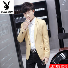 Dandy casual suit male thin slim single jacket coat handsome British young Korean tide 3XL Light beige