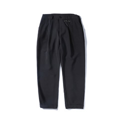 Korean version of the new nine men fall all-match slim casual pants suit pants pants breathable ultra-thin Haren solid tide M black
