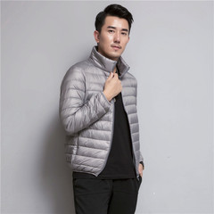 Anti season clearance genuine super lightweight thin jacket for men aged youth code autumn and winter jacket Contact the customer with cap Silver gray