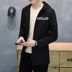 The spring and autumn trend of Korean male coat slim young students moving thin baseball clothes outside the flight jacket men 3XL 6603 black