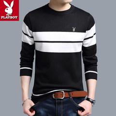 Winter Youth Mens Long Sleeve T-Shirt plus velvet cotton knitted shirt collar V thick warm sweater slim. 185XXXL is suitable for less than 175-190 catties 6713 black