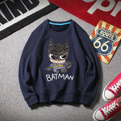 Special offer every day in autumn and winter young male students and Korean cashmere sweater loose cotton long sleeved T-Shirt XL thickening 3XL Navy Blue bat