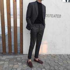 Men's Suit Wedding Dress Suit British style Korea Korean leisure suit Slim small two piece 3XL Coat pants can be the wrong code collocation (message note)