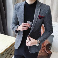 2017 Korean winter suit male slim suit jacket men's British style trend of a single small West jacket tide 3XL X62 gray