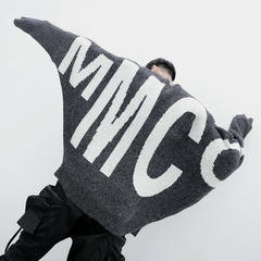 In the tide of new men's T-shirt sweater coat loose Korean personality trend in autumn and winter, head of bat sweater M gray