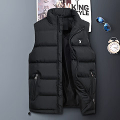 Special offer every day gilet winter down jacket cotton vest vest Korean cultivating new spring tide 3XL black