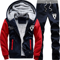 13 plus 14 cashmere sweater coat boy thickening 15 junior middle school students at the age of 16 young male autumn and winter sport suit 3XL D57 red blue