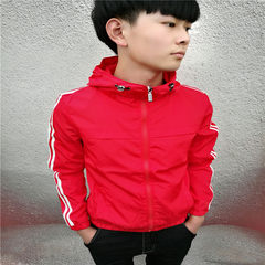 New autumn jacket, male and female students' class clothes, social youth coat spirit, small lovers' jacket 3XL gules