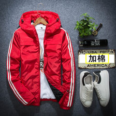 New autumn jacket, male and female students' class clothes, social youth coat spirit, small lovers' jacket 3XL Red cotton