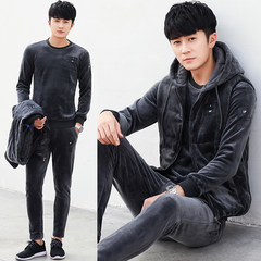 The winter cotton padded clothes in winter coat jinsirong male casual sportswear with short cashmere thickening trend of Korean 3XL 2.