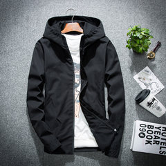 Jacket men's spring and autumn, 2017 new Korean version, leisure trend, self cultivation, handsome autumn clothing, young Baseball Jacket 3XL 601 paragraph black