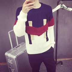 The man said "Europe and the United States on the Korean couple winter sweater thickened literary small fresh turtleneck sweater 3XL Blue