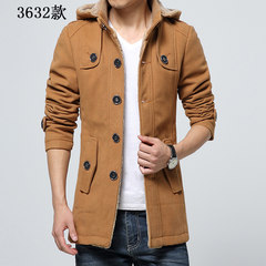 In the long winter, men's windbreaker Korean Coat XL slim fat male youth handsome coat 3XL 3632 Khaki