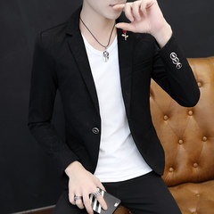 A new spring leisure suit men dressed young handsome Korean Slim small suit fashion jacket 175/88A 902 black