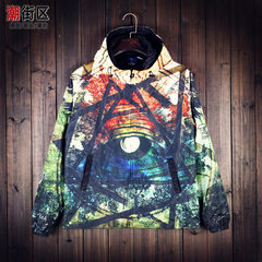 Thick autumn and winter Japanese retro youth casual hoodies small couples and women windbreaker tide 4XL Triangular eyes