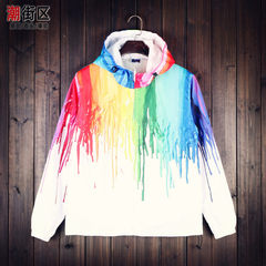 Thick autumn and winter Japanese retro youth casual hoodies small couples and women windbreaker tide 3XL Molten lava