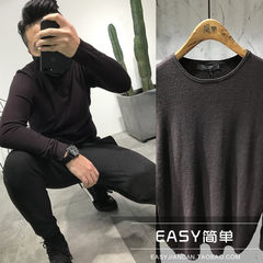 2017 new winter T-shirt sleeve head man knit sweater long sleeved bottoming fashion nine flat wind 3XL Hua Zao Hong / Ke Hong (reel collar 6106)