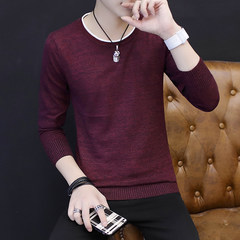 Dandy sweater T-shirt sweater hedging trend of Korean male male youth clothes all-match sweater coat 175/88A Red 8082