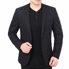 Dandy in autumn and winter men s casual suit suit Slim small single piece suit coat middle-aged male XXL/185/150-165 Jin Dianyahei