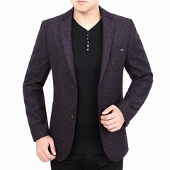 Dandy in autumn and winter men s casual suit suit Slim small single piece suit coat middle-aged male XXL/185/150-165 Jin Zijin