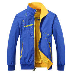 Autumn and winter coat boys double Coat Jacket Mens Shirt coat both sides of youth sports and leisure men XL/170 0588 blue yellow