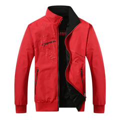 Autumn and winter coat boys double Coat Jacket Mens Shirt coat both sides of youth sports and leisure men XL/170 0588 red black