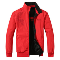 Autumn and winter coat boys double Coat Jacket Mens Shirt coat both sides of youth sports and leisure men XL/170 9988 red