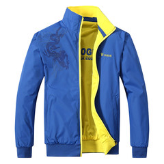 Autumn and winter coat boys double Coat Jacket Mens Shirt coat both sides of youth sports and leisure men XL/170 9988 blue