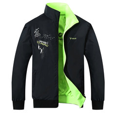 Autumn and winter coat boys double Coat Jacket Mens Shirt coat both sides of youth sports and leisure men XL/170 6868 black green