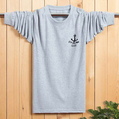 Every day special offer Mens Long Sleeve Shirt XL fat autumn clothes wear cotton T-shirt fat leisure shirt XL recommends 145-165 Jin Gray hook