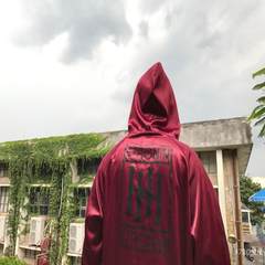 An original crane with new models of leisure all-match sunscreen clothing long hooded windbreaker jacket lovers pajamas F Claret