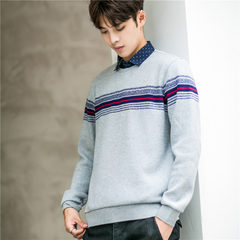 The new winter warm shirt for men's shirts and two pieces of fake cashmere sweater sweater collar sleeve sleeved thickening One hundred and sixty-five YL07