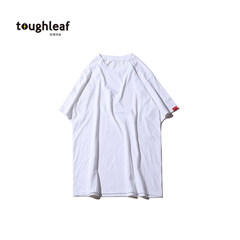 Japanese thick, round neck, pure cotton short sleeved pure T-shirt, male loose couple, big code female chao chao Shawn Yue, the same paragraph S white.