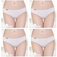 4 cartons of female underwear than low modal soft cotton fabric cotton sexy black simple briefs L code (for 100-135 Jin) White + white + white + white