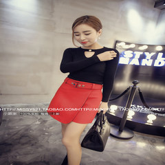 XL Womens knitted fashion shirt all-match thick warm 200 pounds of fat sister stored meat thin sweater 2XL [140-170 Jin] black