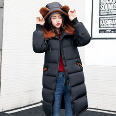 Special offer every day large size women winter cotton thickened 200 pounds of fat MM increase in the long coat fat sister S [about 90-110 pounds] black