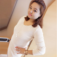 Large size women fall fashion skinny fat fat mm shirt sweater sweater increase 200 Jin sister Large size code white