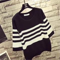 200 pounds of fat mm stored meat thin sweater shirt fat sister large size women fashion all-match sweater coat Big code 4XL "160-180 catties" black