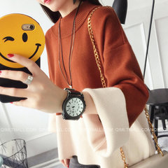The fat sister winter Sweater XL Womens Tibet thickened meat 200 kg mm fat thin knit shirt tide XL [suggestion 100-130 Jin] brown