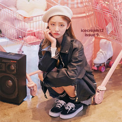 Ulzzang leather jacket and 2017 new Korean female BF all-match loose short student Motorcycle Jacket S Collection and purchase priority shipment